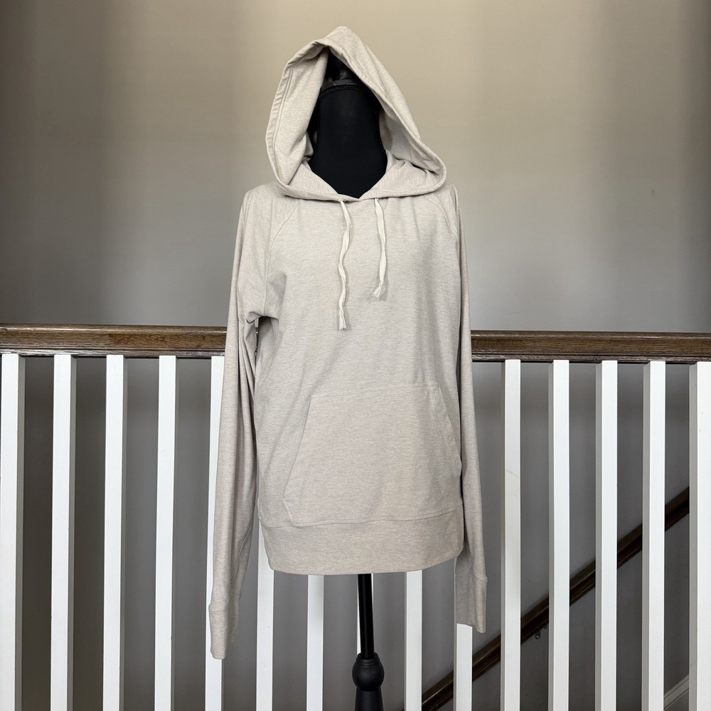 Outdoor Voices Womens Large L CloudKnit All Day Hoodie Cream Soft Athleisure